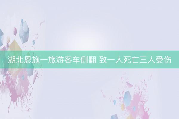 湖北恩施一旅游客车侧翻 致一人死亡三人受伤