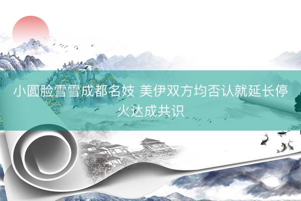 小圆脸雪雪成都名妓 美伊双方均否认就延长停火达成共识