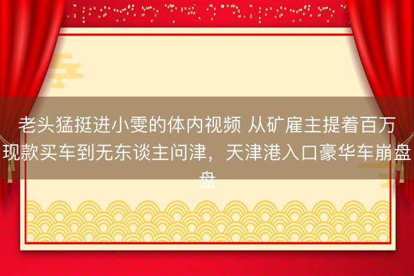 老头猛挺进小雯的体内视频 从矿雇主提着百万现款买车到无东谈主问津，天津港入口豪华车崩盘